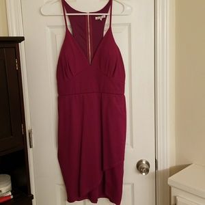 Charlotte Russe magenta cut out dress